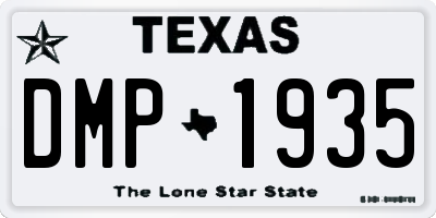 TX license plate DMP1935