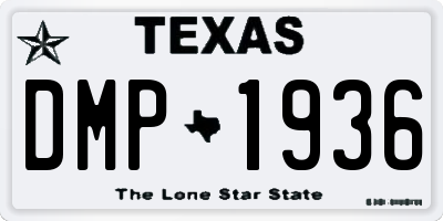 TX license plate DMP1936