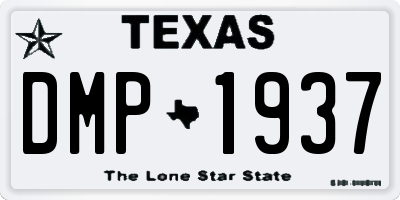 TX license plate DMP1937
