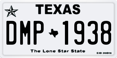 TX license plate DMP1938