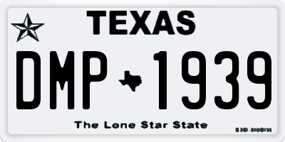 TX license plate DMP1939