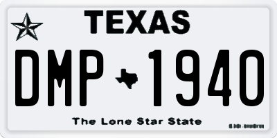 TX license plate DMP1940