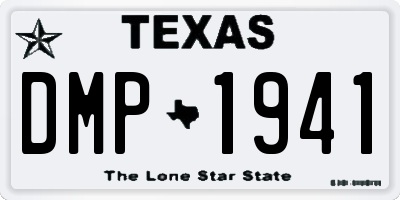 TX license plate DMP1941