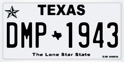 TX license plate DMP1943