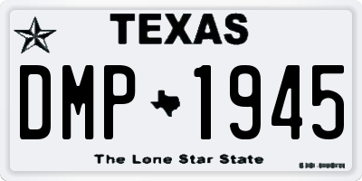 TX license plate DMP1945