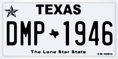 TX license plate DMP1946