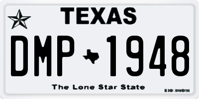 TX license plate DMP1948