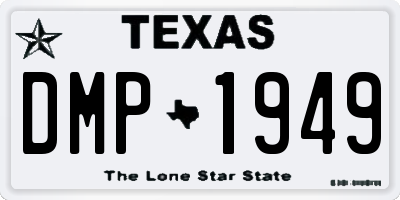 TX license plate DMP1949