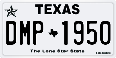 TX license plate DMP1950
