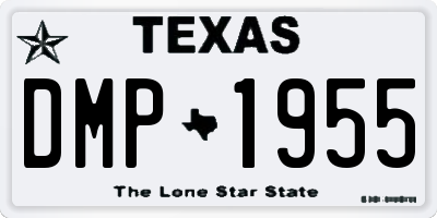 TX license plate DMP1955