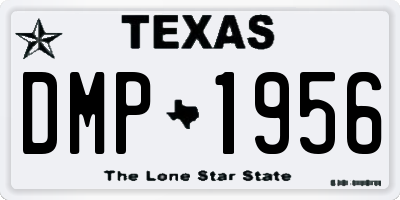 TX license plate DMP1956