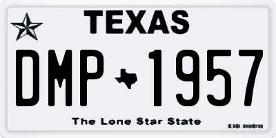 TX license plate DMP1957