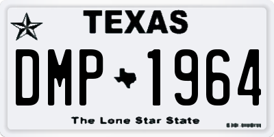 TX license plate DMP1964