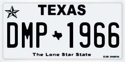 TX license plate DMP1966