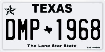 TX license plate DMP1968