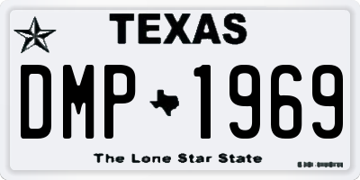 TX license plate DMP1969