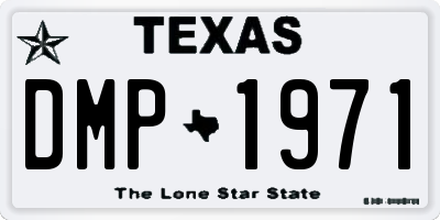 TX license plate DMP1971