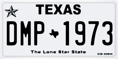 TX license plate DMP1973