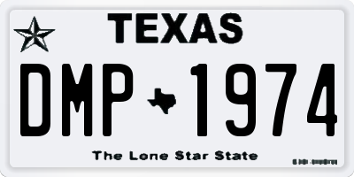 TX license plate DMP1974