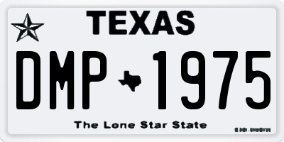 TX license plate DMP1975