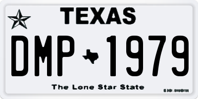 TX license plate DMP1979