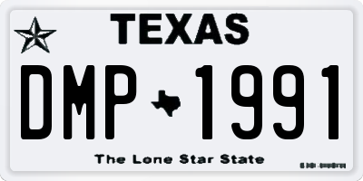 TX license plate DMP1991