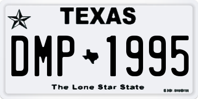 TX license plate DMP1995