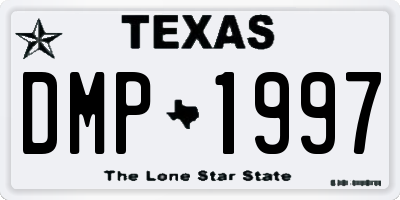 TX license plate DMP1997