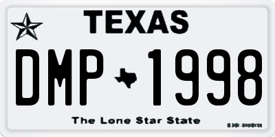 TX license plate DMP1998