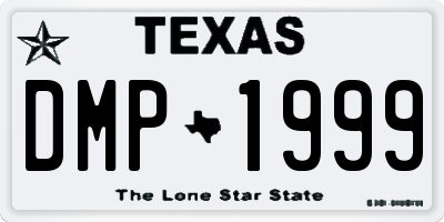 TX license plate DMP1999