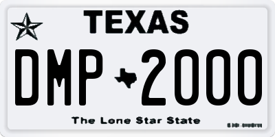 TX license plate DMP2000