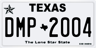 TX license plate DMP2004
