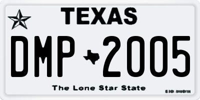 TX license plate DMP2005