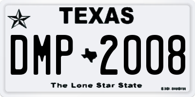 TX license plate DMP2008