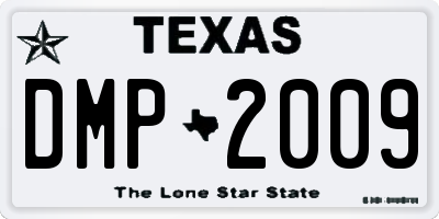 TX license plate DMP2009