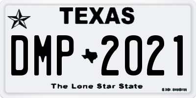 TX license plate DMP2021