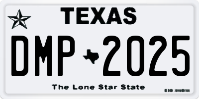 TX license plate DMP2025