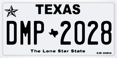 TX license plate DMP2028