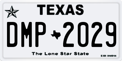 TX license plate DMP2029