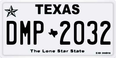 TX license plate DMP2032