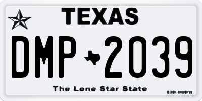 TX license plate DMP2039