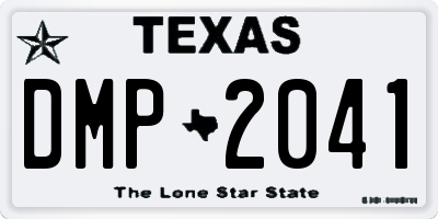 TX license plate DMP2041