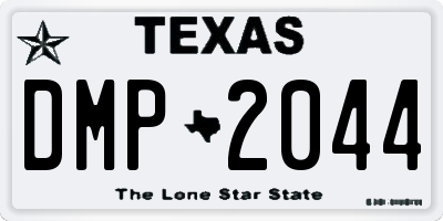 TX license plate DMP2044