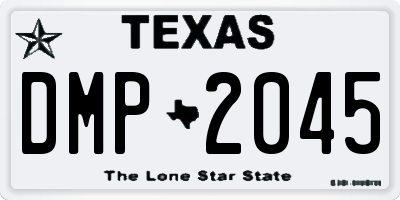 TX license plate DMP2045