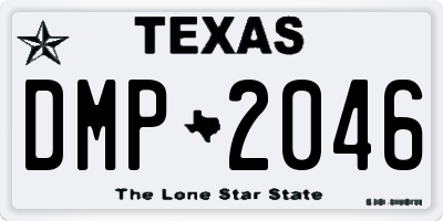 TX license plate DMP2046
