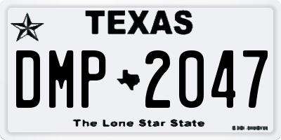 TX license plate DMP2047