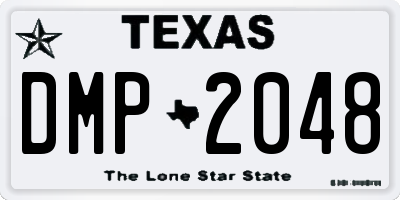 TX license plate DMP2048