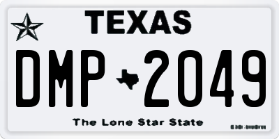 TX license plate DMP2049