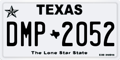 TX license plate DMP2052
