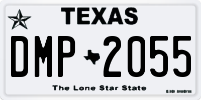 TX license plate DMP2055